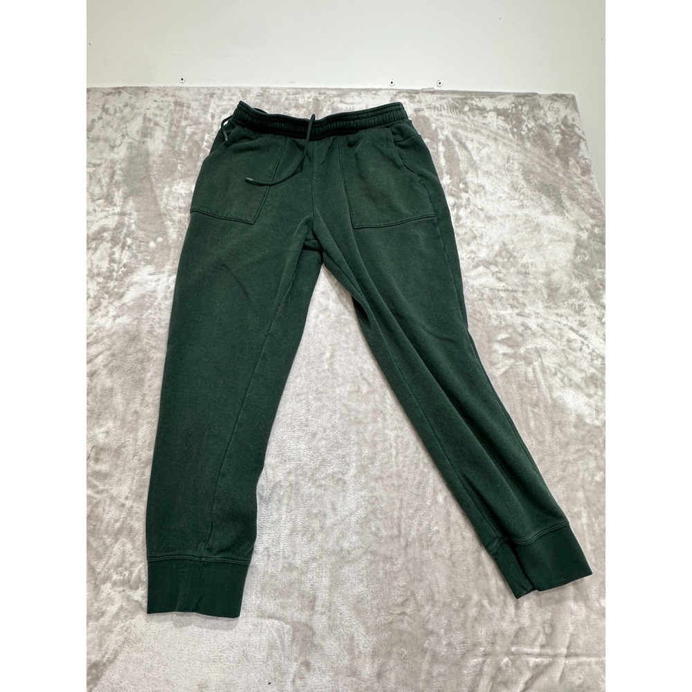 Gaiam Jogger Sweat Pants Mens‎ Size Large Green Pockets Drawstring Fleece EUC